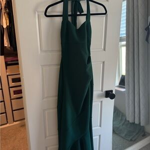 Green Halter Maxi Dress XS